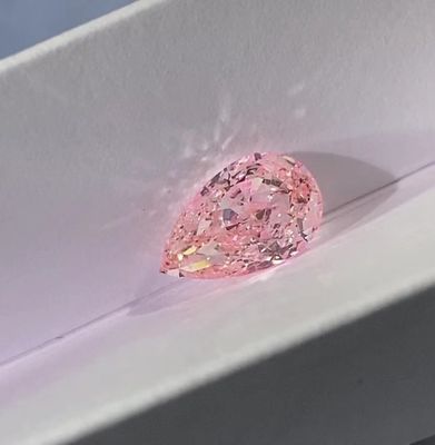 VS1-VVS1 rosa hecho laboratorio Diamond Pear Modified Brilliant Cut 1.1ct-1.5ct