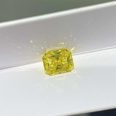El laboratorio sintético del corte del radiante creó diamantes amarillos 2-2.99 quilates