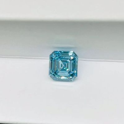 Asscher cortó el quilate sintético azul de Diamond Lab Engineered Diamonds 1-2