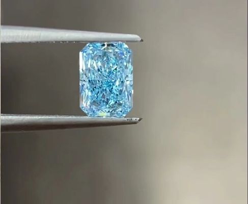 corte brillante radiante crecido laboratorio de los diamantes azules de 4ct 10 Mohs de gran tamaño