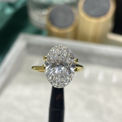 5ct Gran tamaño de laboratorio CVD cultivado Diamante Oval de corte brillante Certificado IGI
