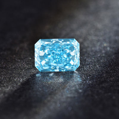 Claridad radiante crecida laboratorio vivo flojo de la forma VVS de los diamantes azules del CVD