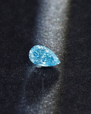 IGI certificó CVD sintético azul vivo de lujo Diamond Pear Shape 3.64ct