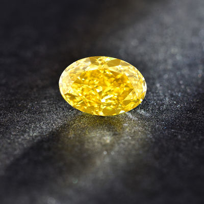 10 el laboratorio oval de Mohs VVS-VS creó el diamante amarillo IGI certificado
