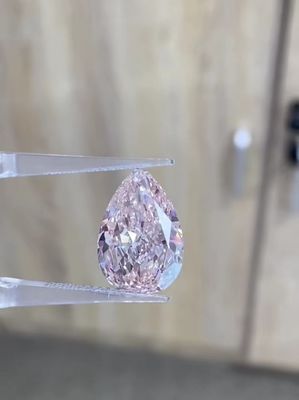 4CT Peras cortadas en laboratorio Diamantes rosados para joyería Decoraciones collares Anillos colgante