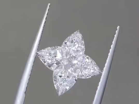 Diamante de laboratorio blanco 4CT CVD LV cortado suelto Diamante DEF VS1 para la decoración de joyas