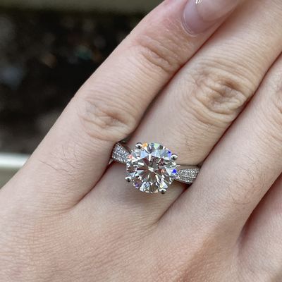 Anillos de diamantes de 18K de oro real cultivados en laboratorio Certificados por IGI para bodas de compromiso