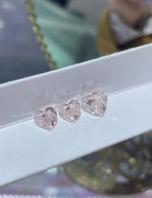 Diamante rosa de corazón cultivado en laboratorio Diamante cultivado para collares Anillos colgante