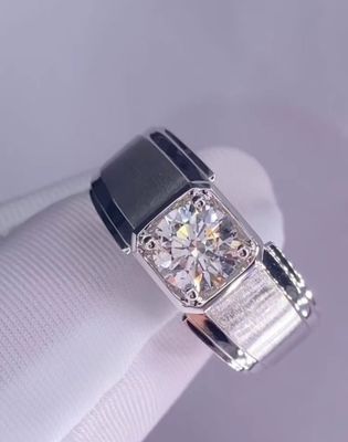 Anillo de Diamante para Hombres Anillo de Diamante Blanco Anillo de compromiso Anillos de Boda Anillos de Diamante de laboratorio