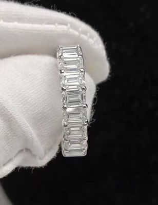 Anillo de diamante de esmeralda Anillo de diamante blanco Anillo de boda Anillos eternos Anillos de laboratorio Anillos de diamante cultivados
