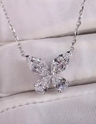 Laboratorio de mariposas creado colgante de diamantes collar de laboratorio de joyas de diamantes colgante