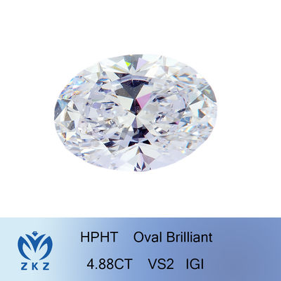 Los altos diamantes crecidos laboratorio oval de la claridad sueltan color blanco adaptable