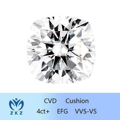 Gran tamaño 4CT+ forma de cojín Laboratorio de enfermedad cardiovascular Diamante cultivado Fábrica de fuentes principales