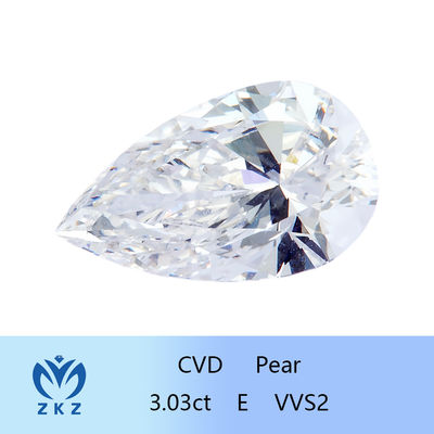 Perra cortada como cultivada CVD laboratorio cultivado diamante 3ct con la venta de la fábrica de certificación IGI