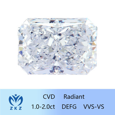 Colorless 10 Mohs Radiant Cut Lab Cultivado Diamante de lujo VS-VVS Claridad